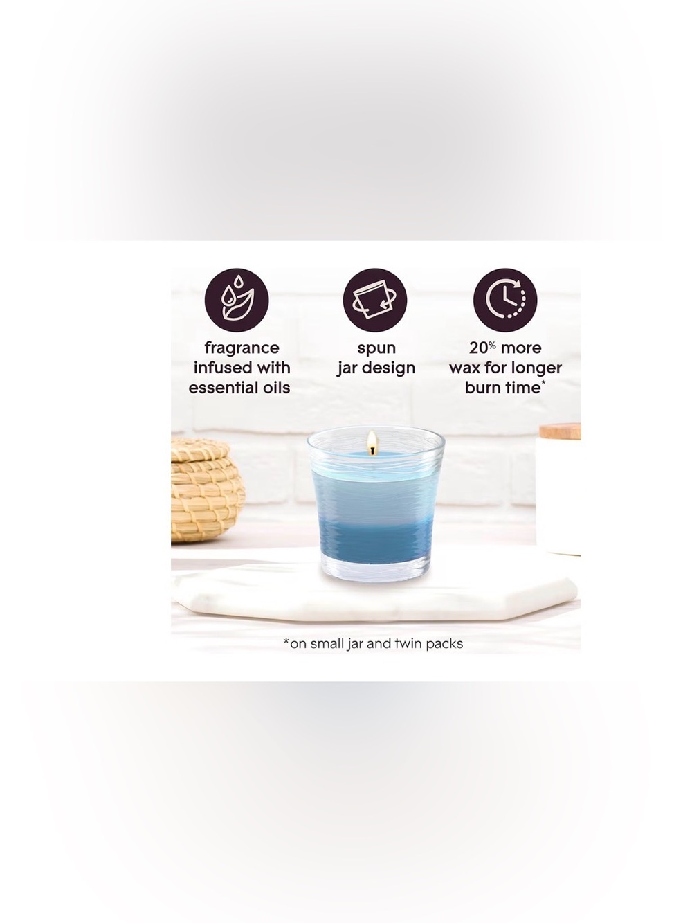 Glade Moonlit Walk & Wandering Stream Candle Duo - Blue/White/Purple - Picture 3 of 4